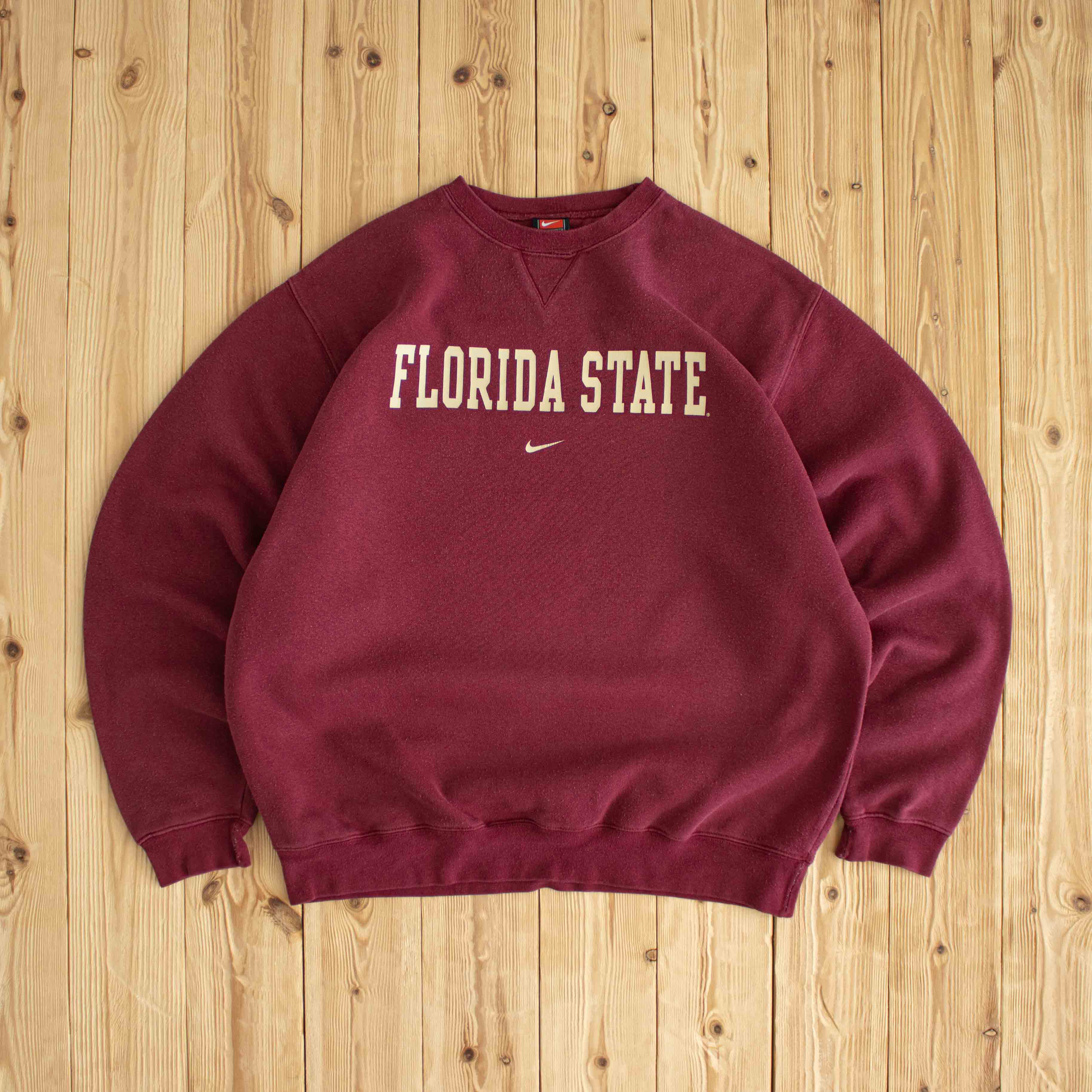 (L) Nike Team Florida State Vintage Sweatshirt Red Burgundy