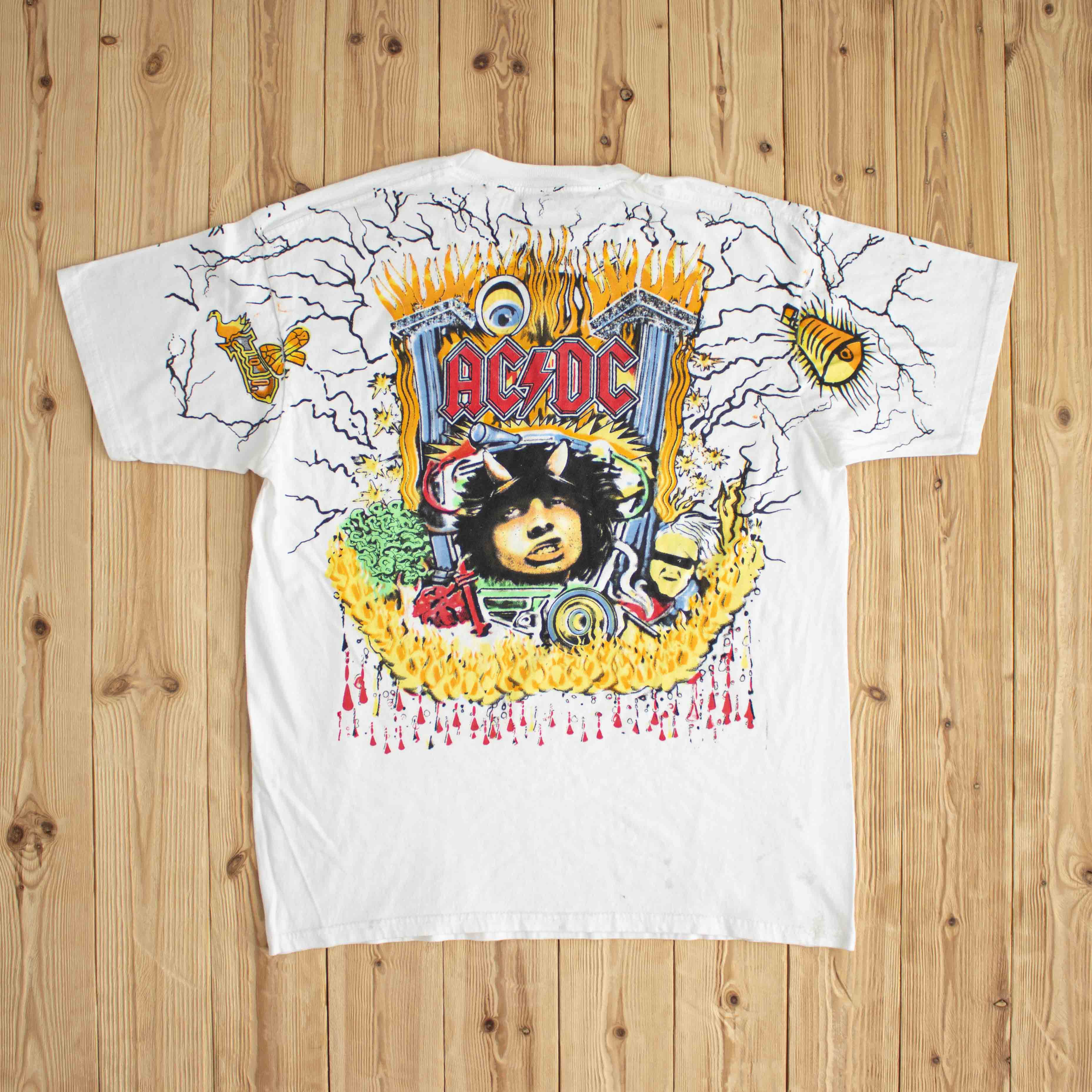 (L) ACDC Vintage Reprint T-Shirt White