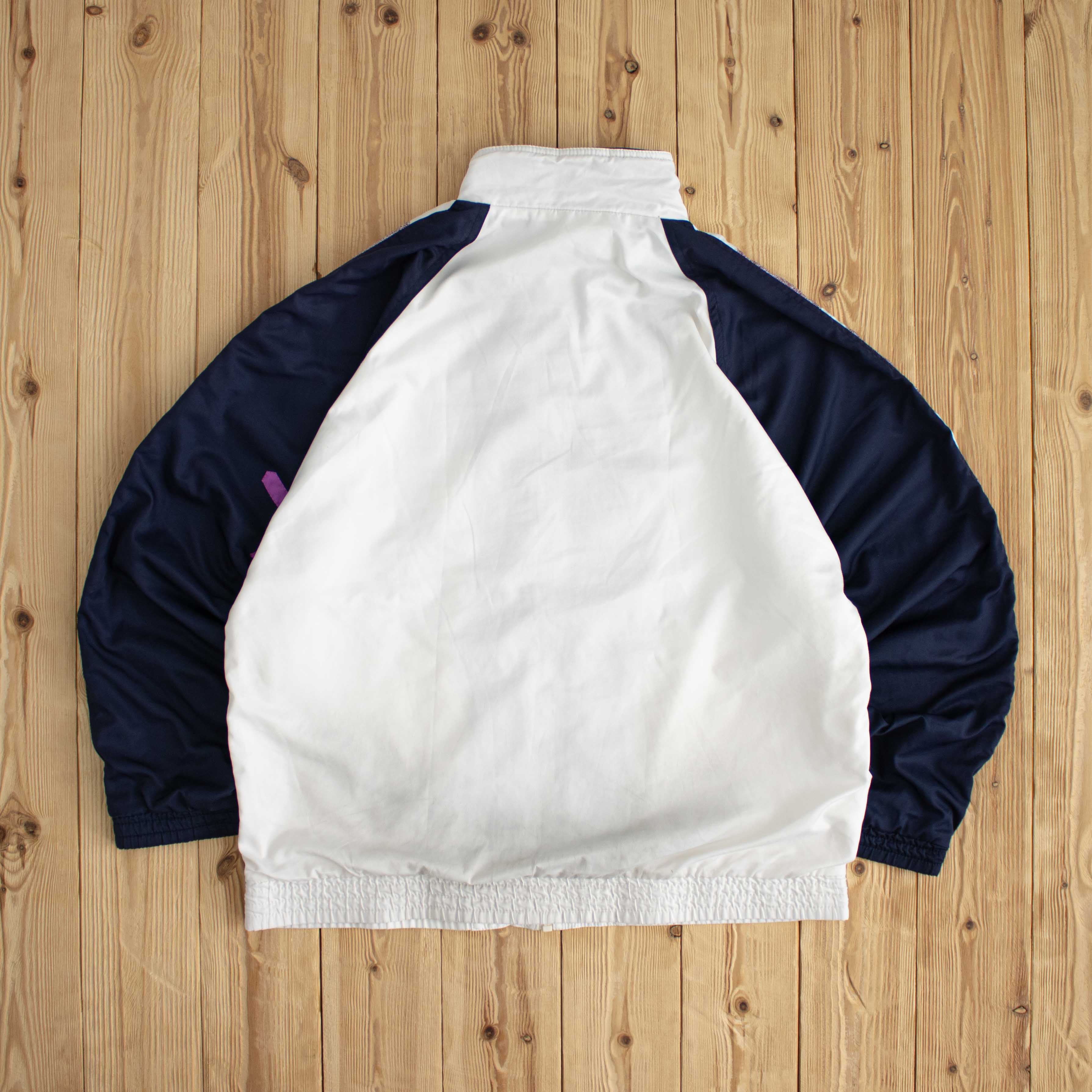 (L) Adidas Vintage Embroidered Jacket Blue White