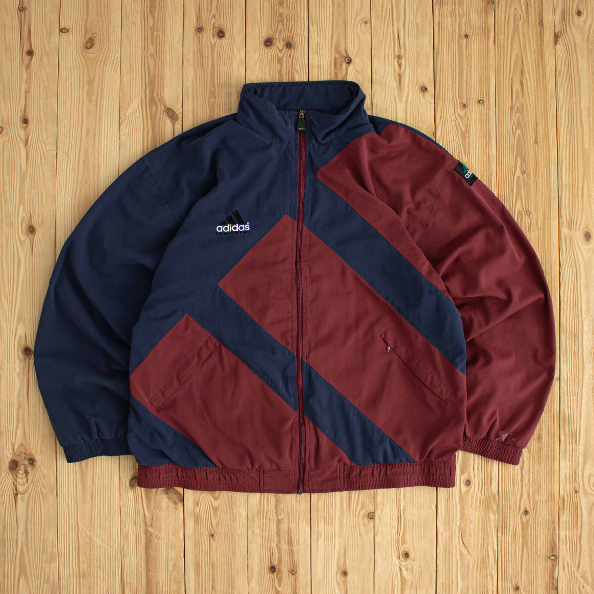 (L) Adidas Equipment Vintage Embroidered Jacket Red Blue