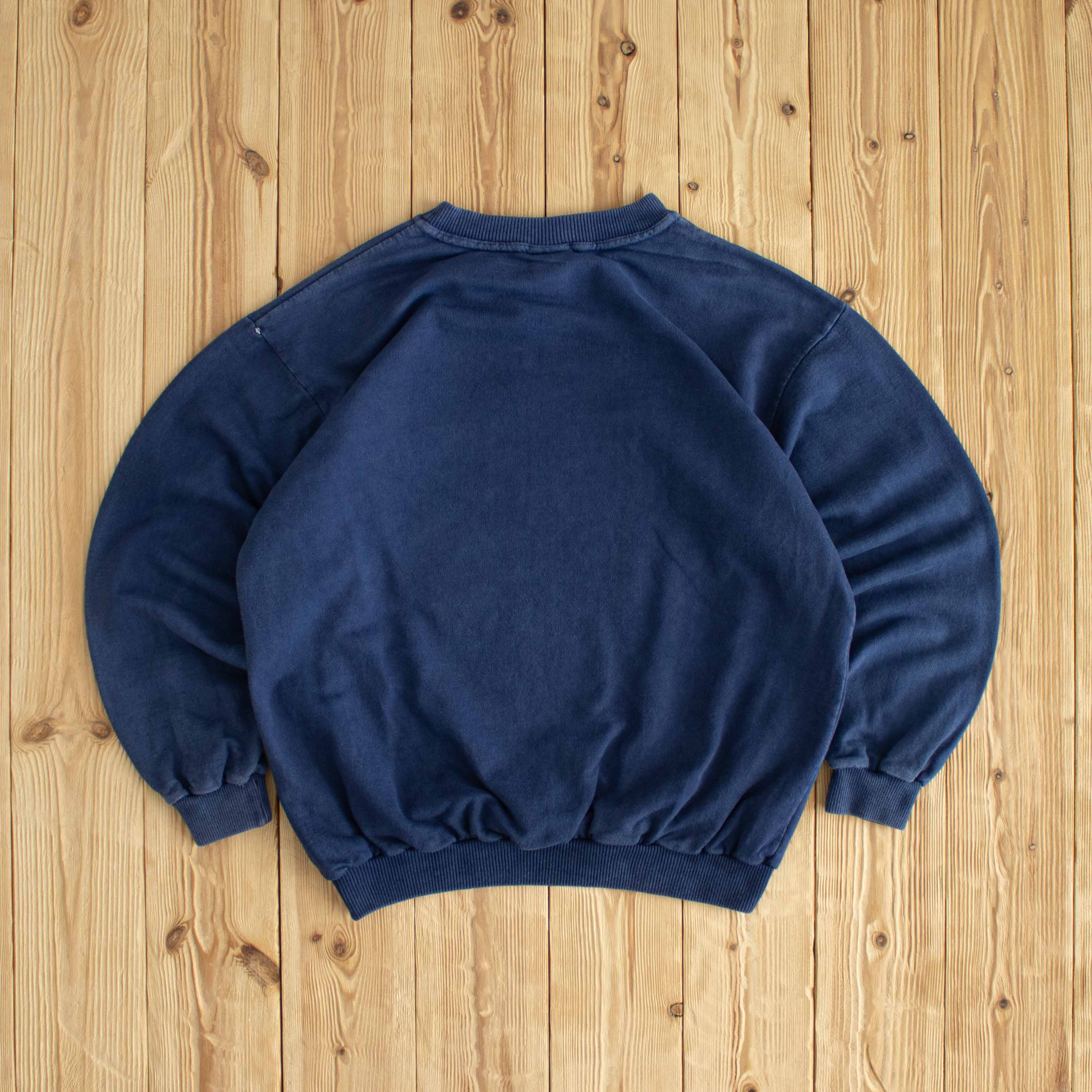 (S) Guess Jeans USA Vintage Embroidered Sweatshirt Blue