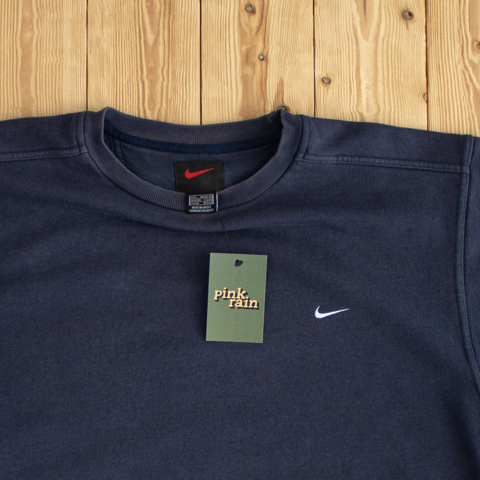 (L/XL) Nike Vintage Essential Embroidered Sweatshirt Blue