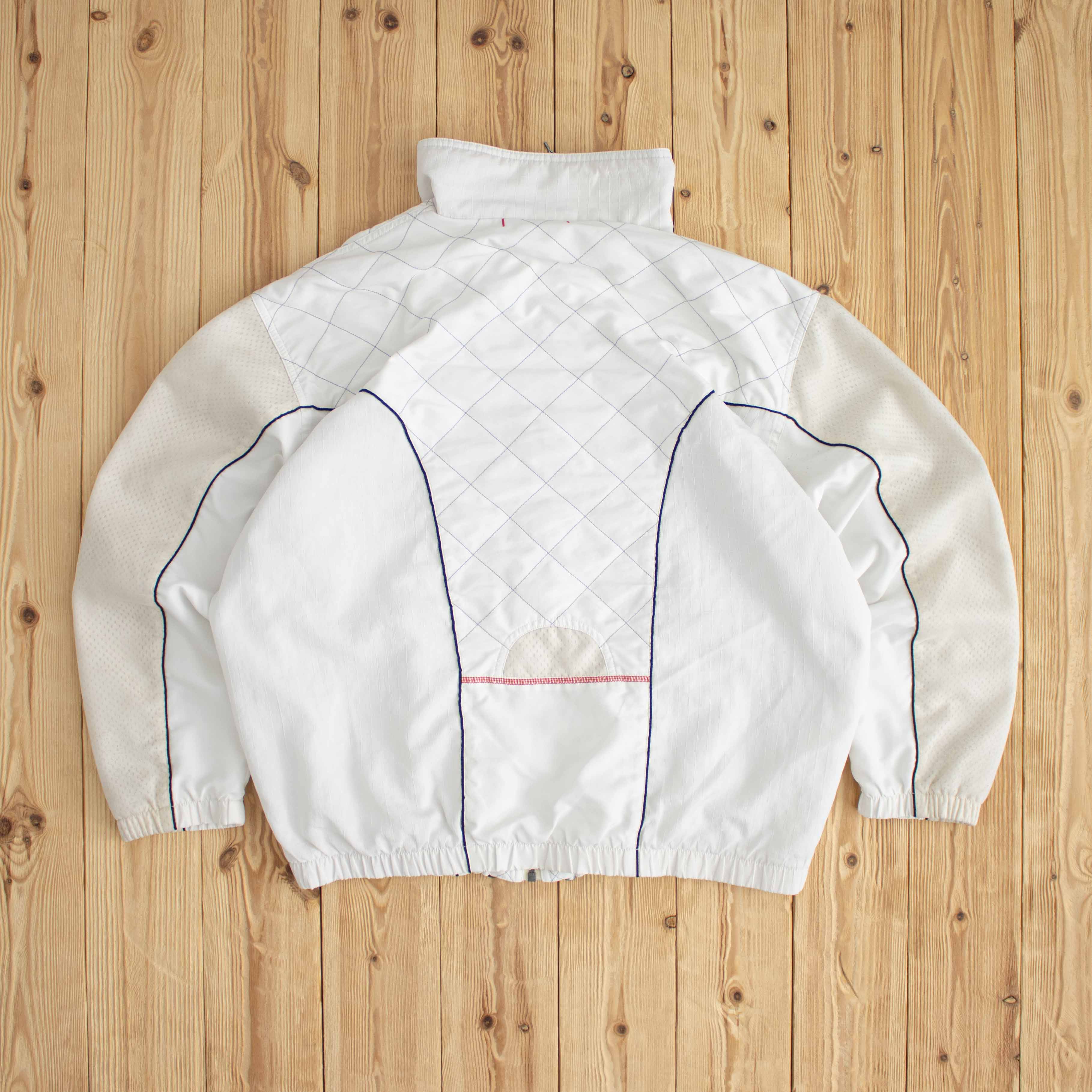 (M/L) Adidas Tennis Vintage Embroidered Jacket White