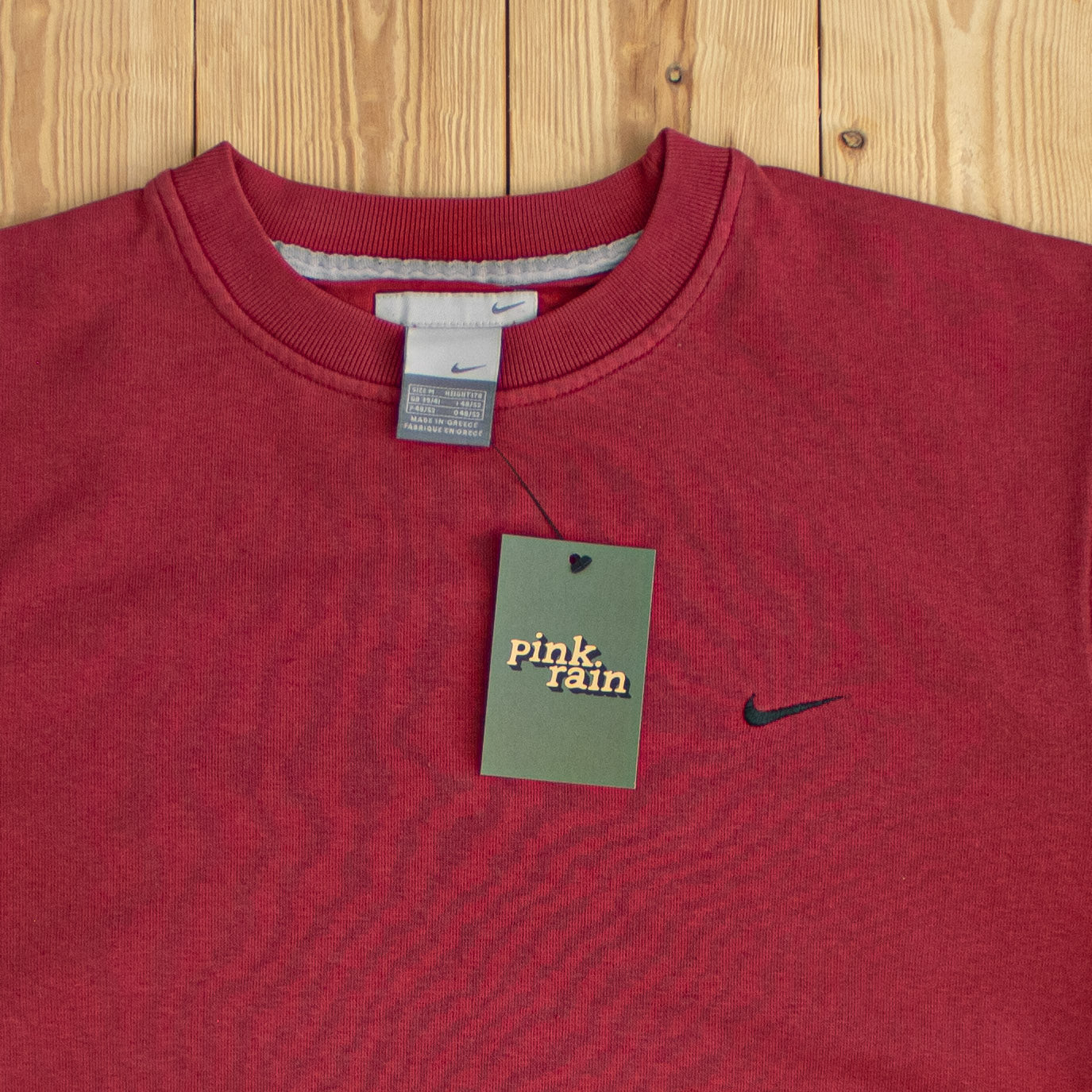 (M/L) Nike Vintage Essential Embroidered Sweatshirt Red