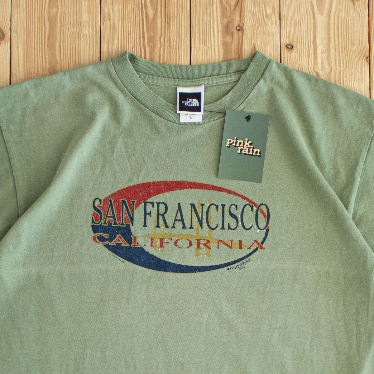 (M) The North Face San Francisco Vintage T-Shirt Green