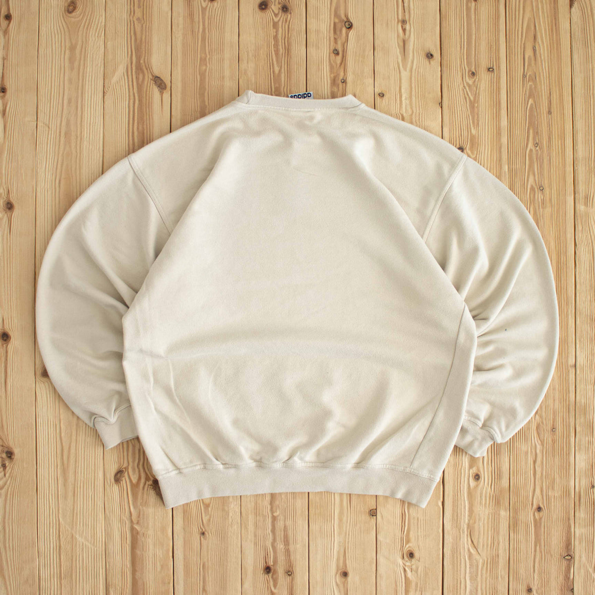 (L) Adidas Vintage Essential Embroidered Sweatshirt Beige