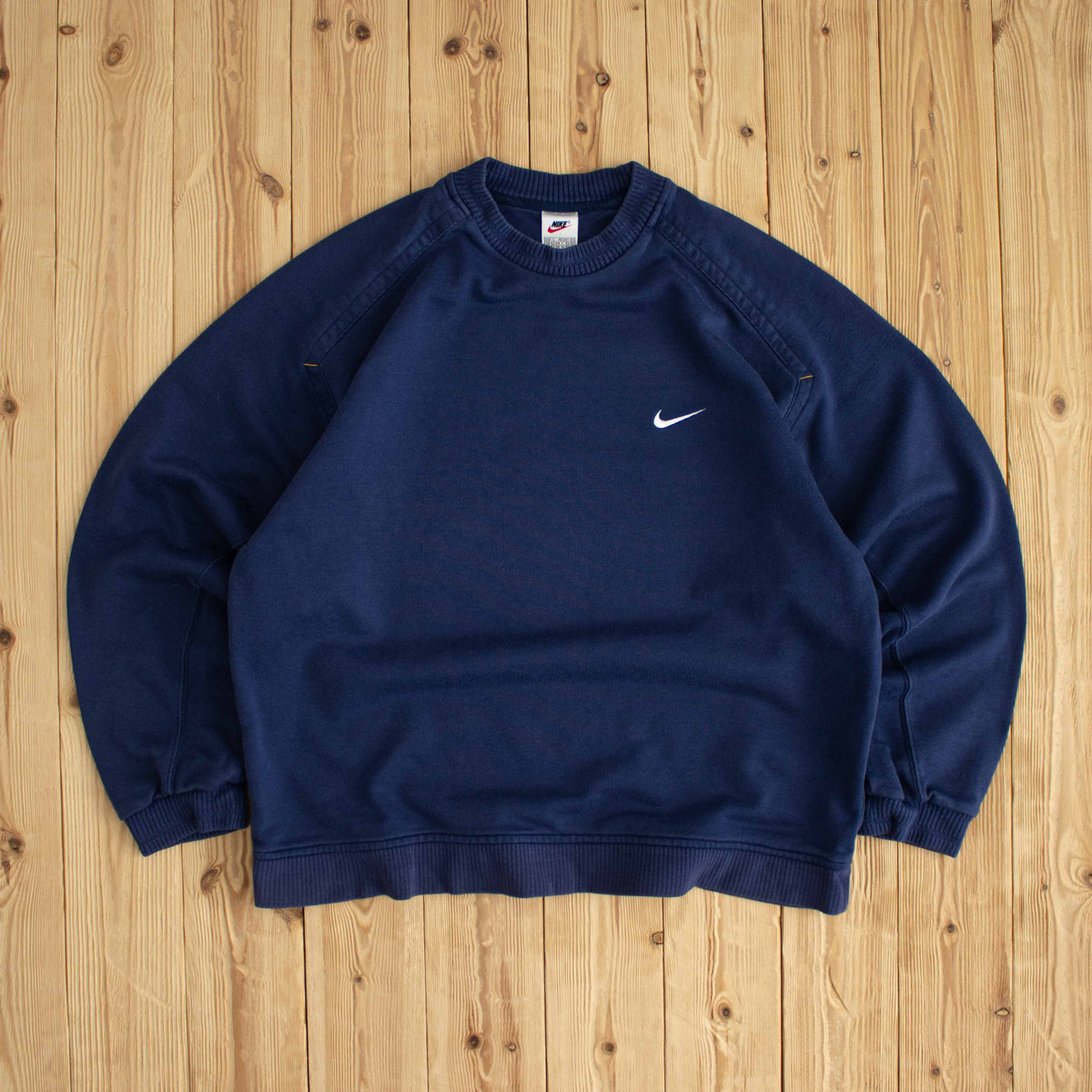 (M/L) Nike Vintage Essential Embroidered Sweatshirt Blue