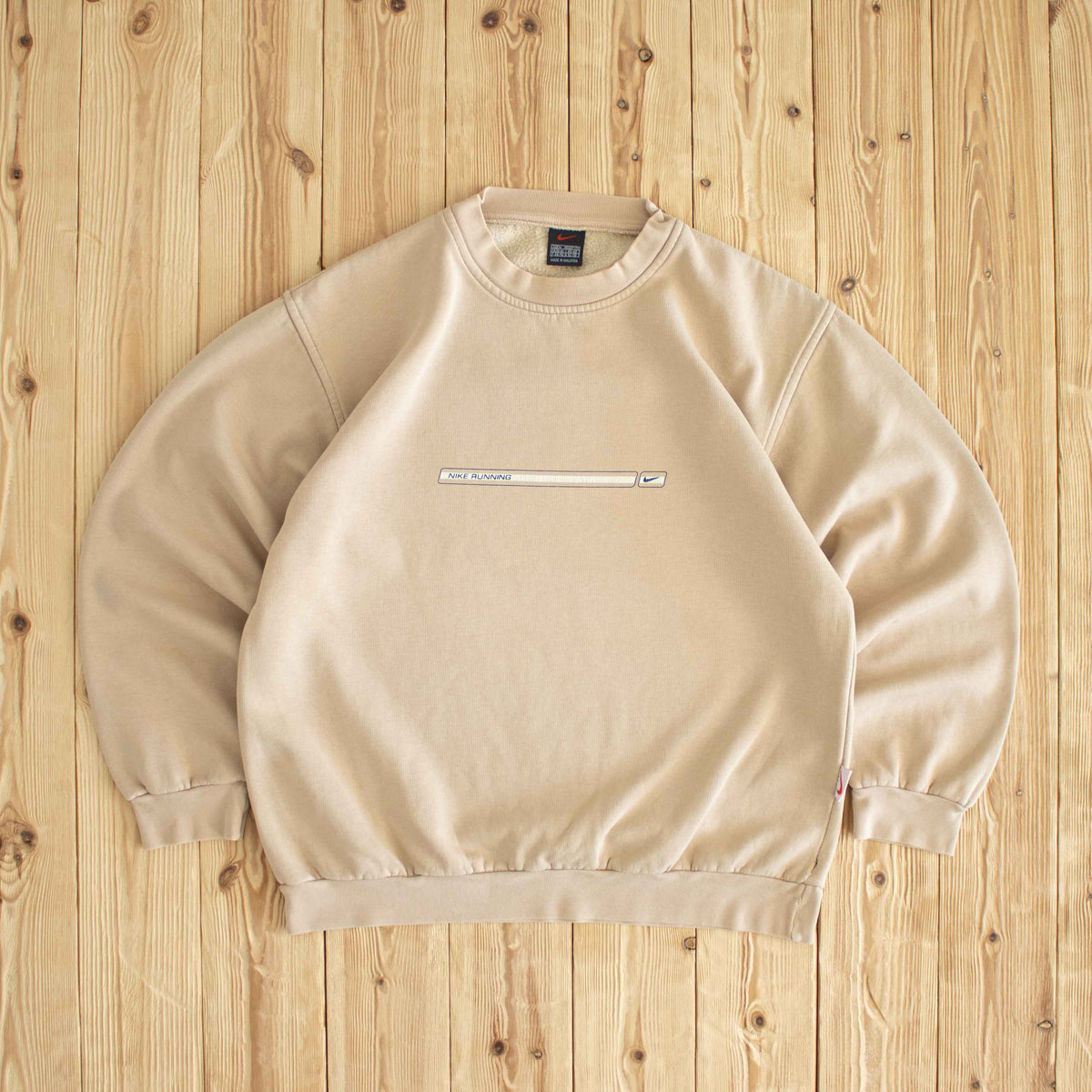 (M) Nike Running Vintage Sweatshirt Beige