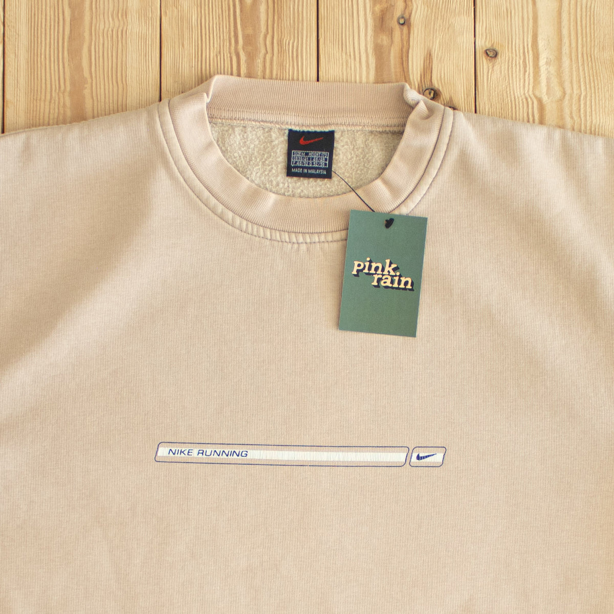 (M) Nike Running Vintage Sweatshirt Beige