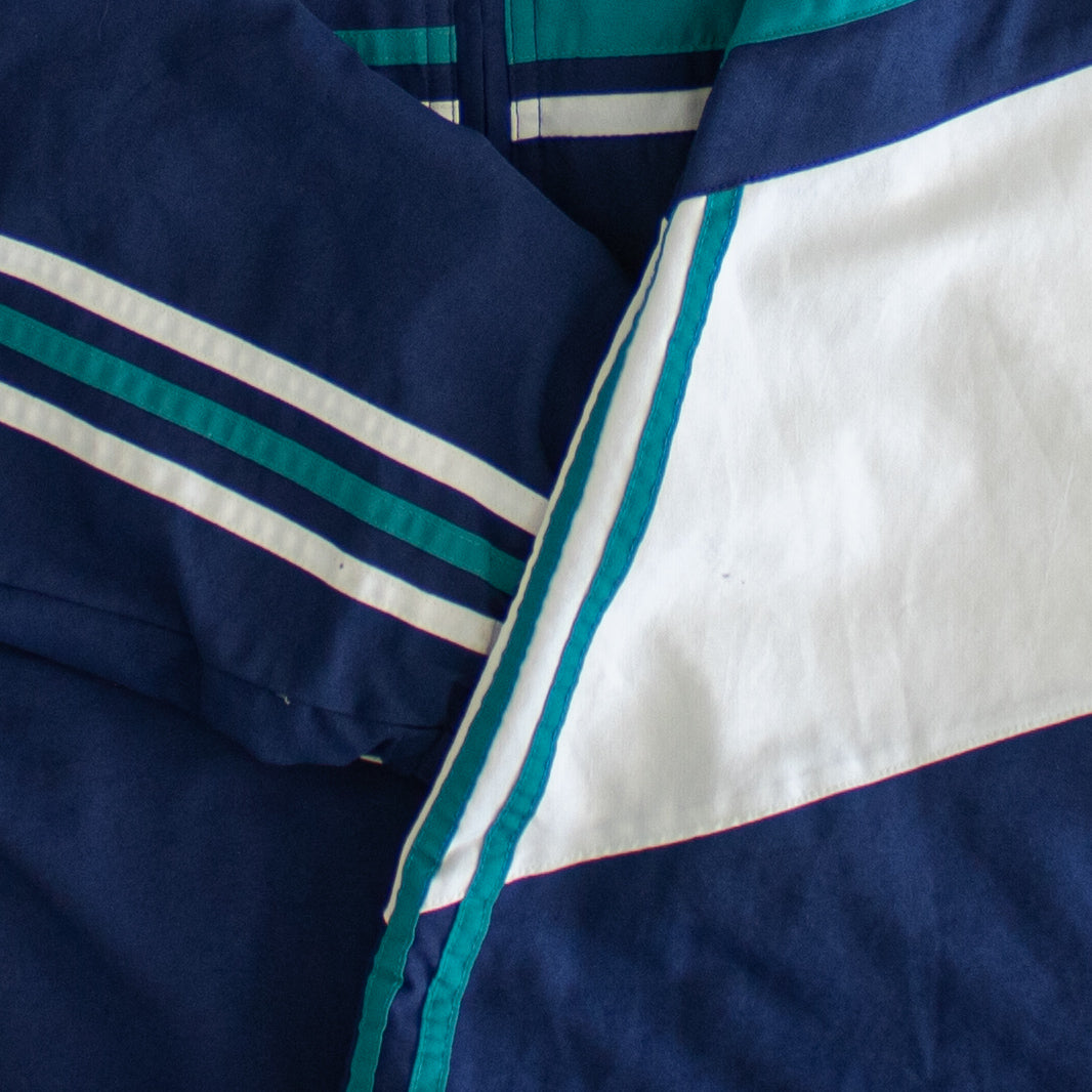 (L/XL) Adidas Vintage Embroidered Jacket Blue