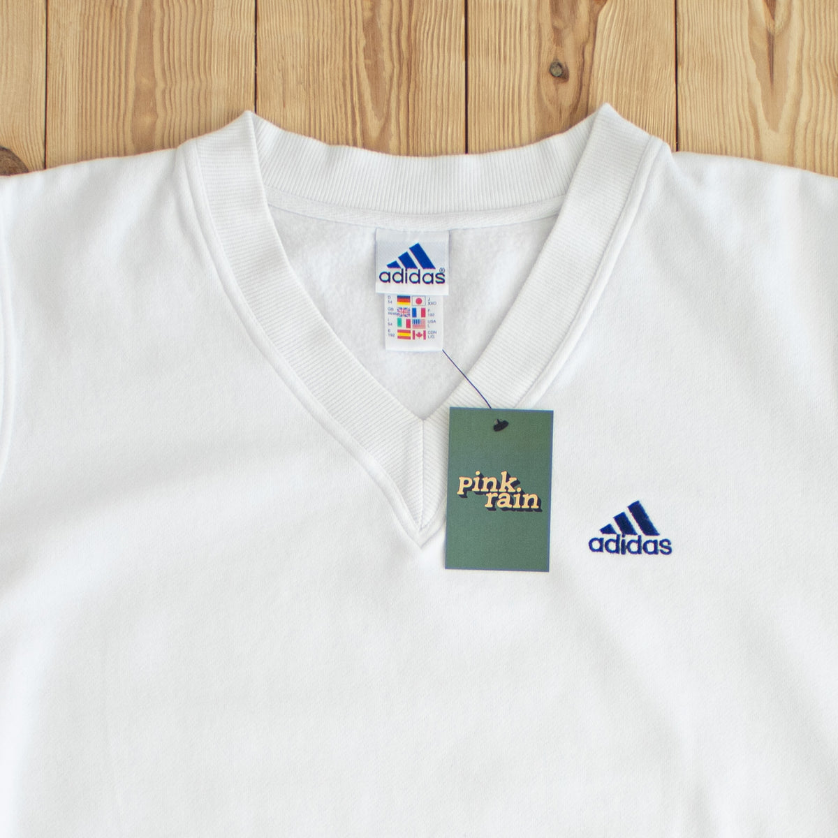 (M/L) Adidas Vintage Embroidered Vest White