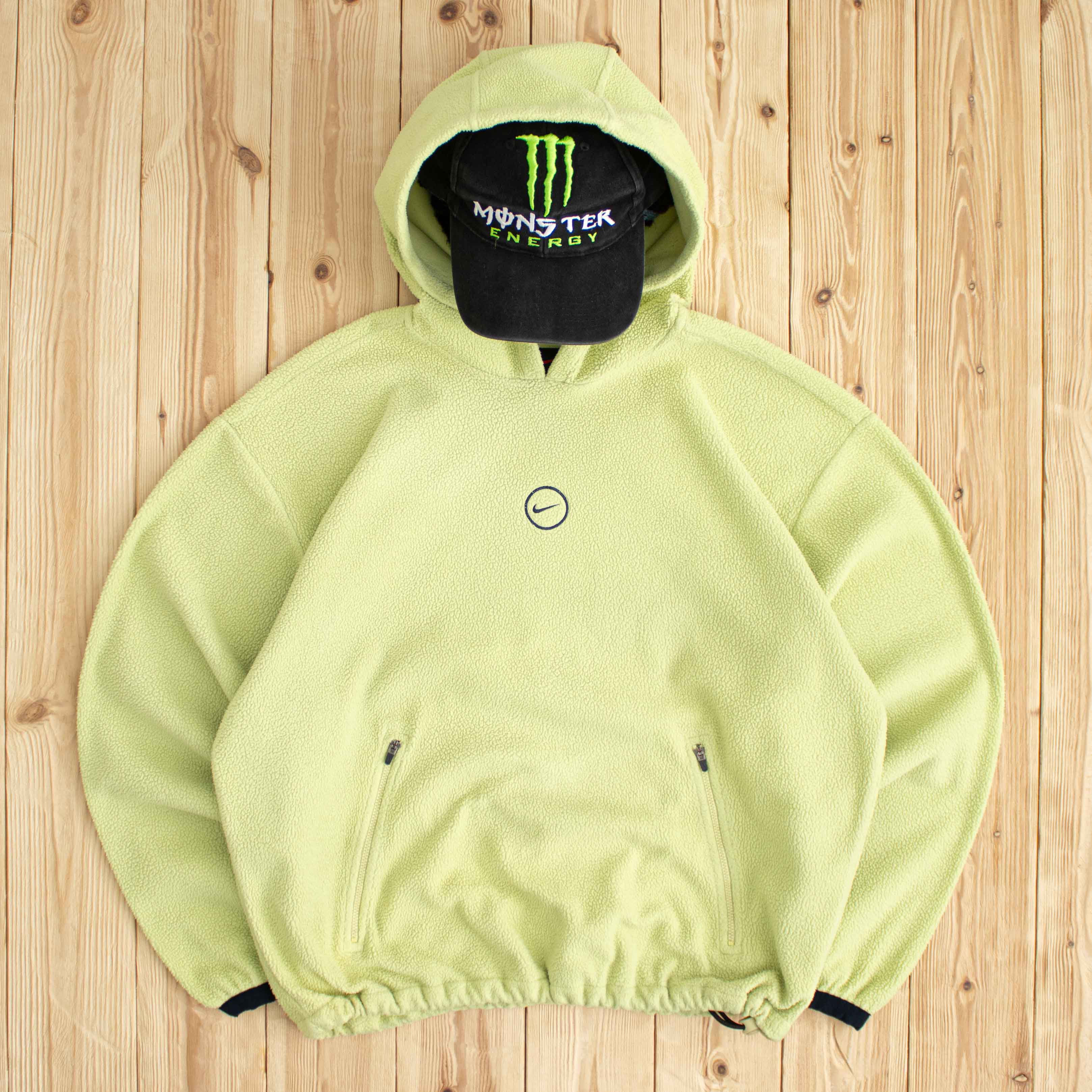 (S) Vintage Nike Swoosh Embroidered Fleece Hoodie
