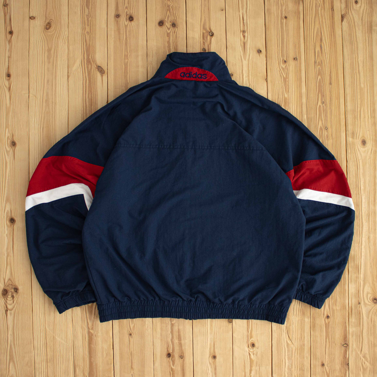 (L) Adidas Vintage Embroidered Jacket Blue
