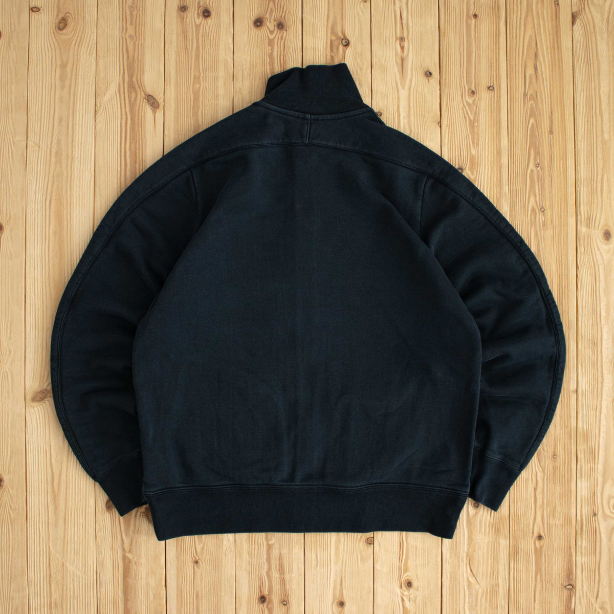 (M/L) Nike Vintage Embroidered Full-Zip Heavyweight Sweatshirt Black