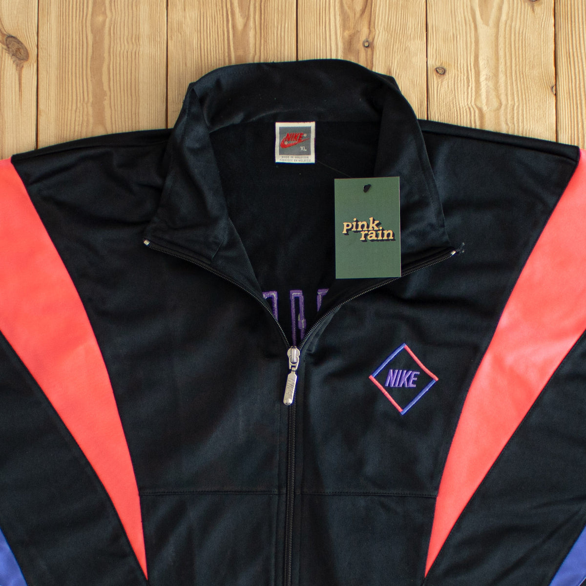(XL) Nike Sport Vintage Embroidered Full-Zip Sweatshirt Black