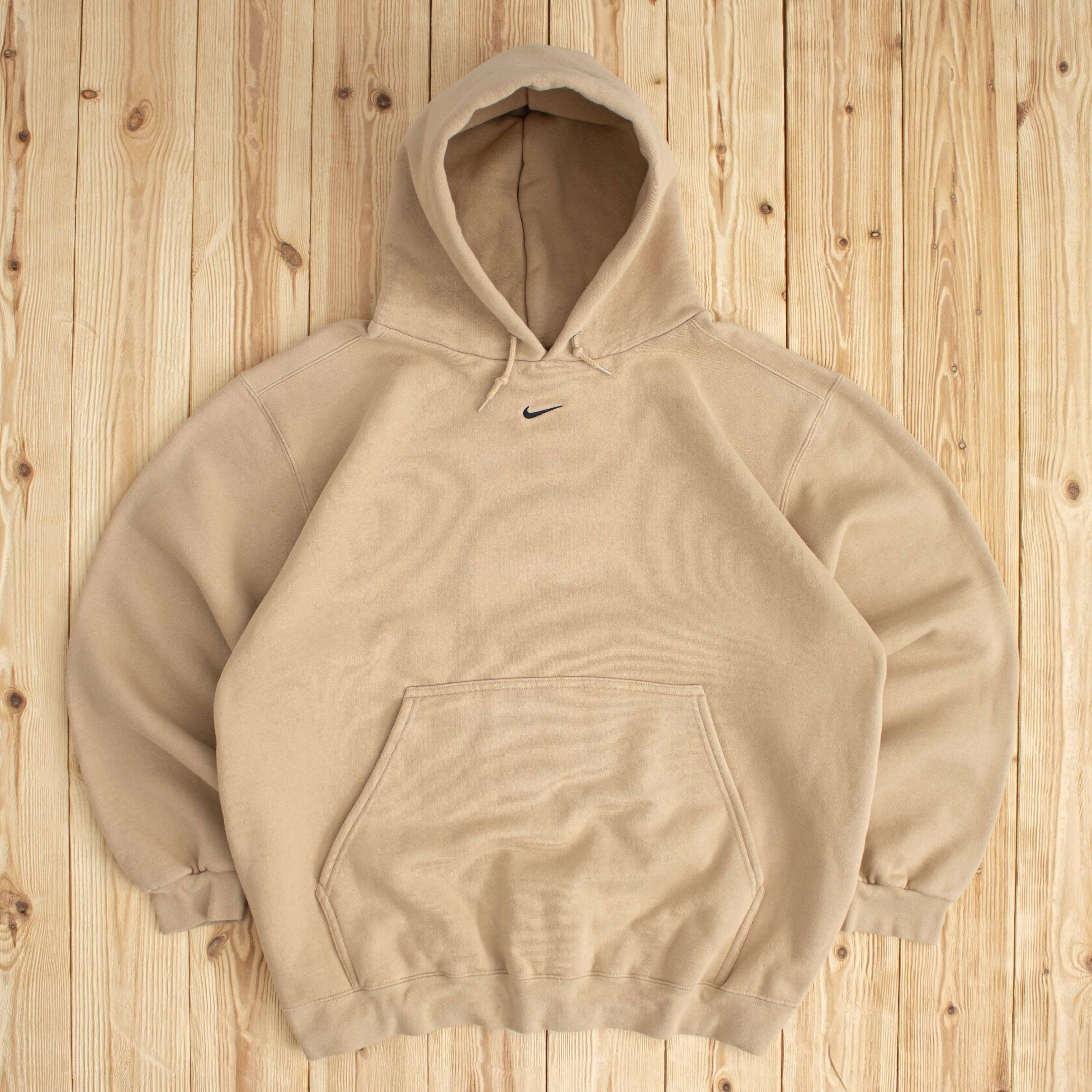 (L) 90s' Nike Center Swoosh Embroidered Hoodie