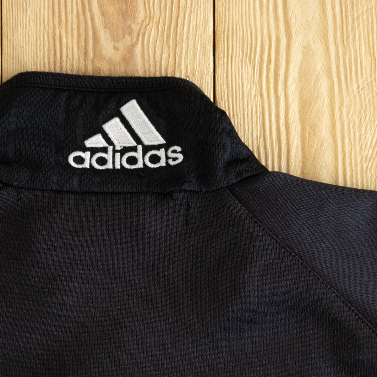 (S) 1998 Adidas Deutscher-Fussball Bund Vintage Embroidered Full-Zip Sweatshirt Black