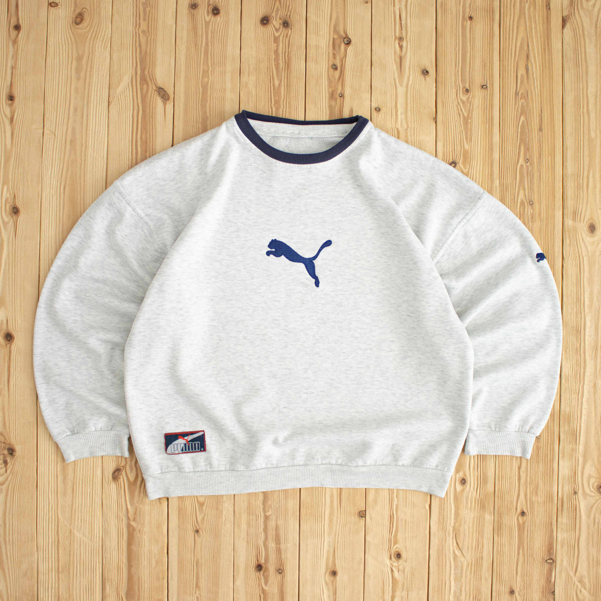 (M) Puma Vintage Embroidered Sweatshirt Gray