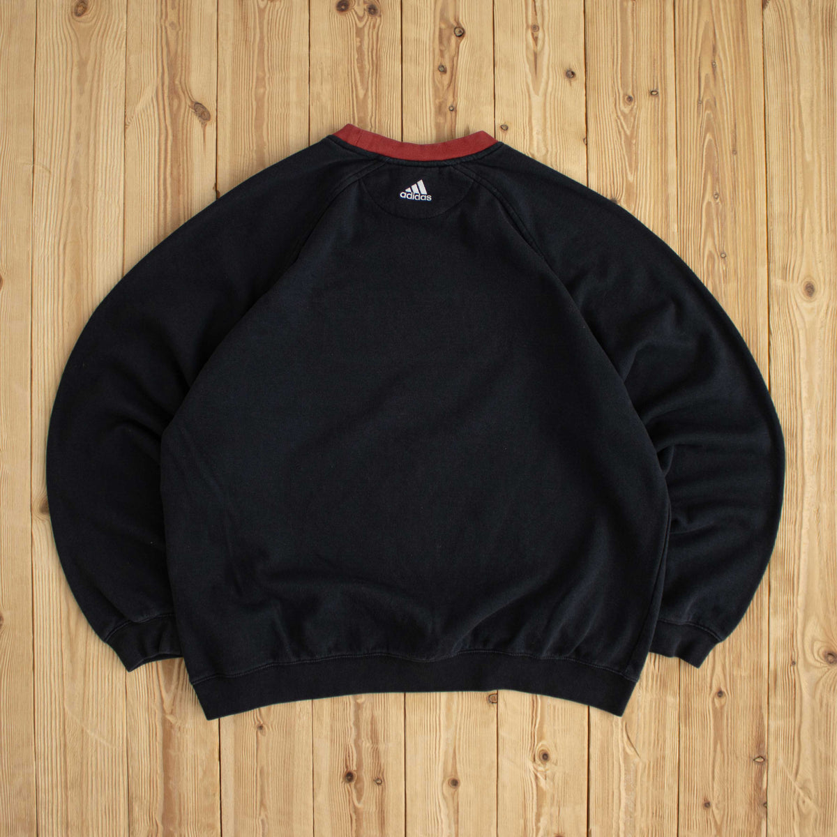 (L) Adidas Miami Heat Vintage Embroidered Sweatshirt Black