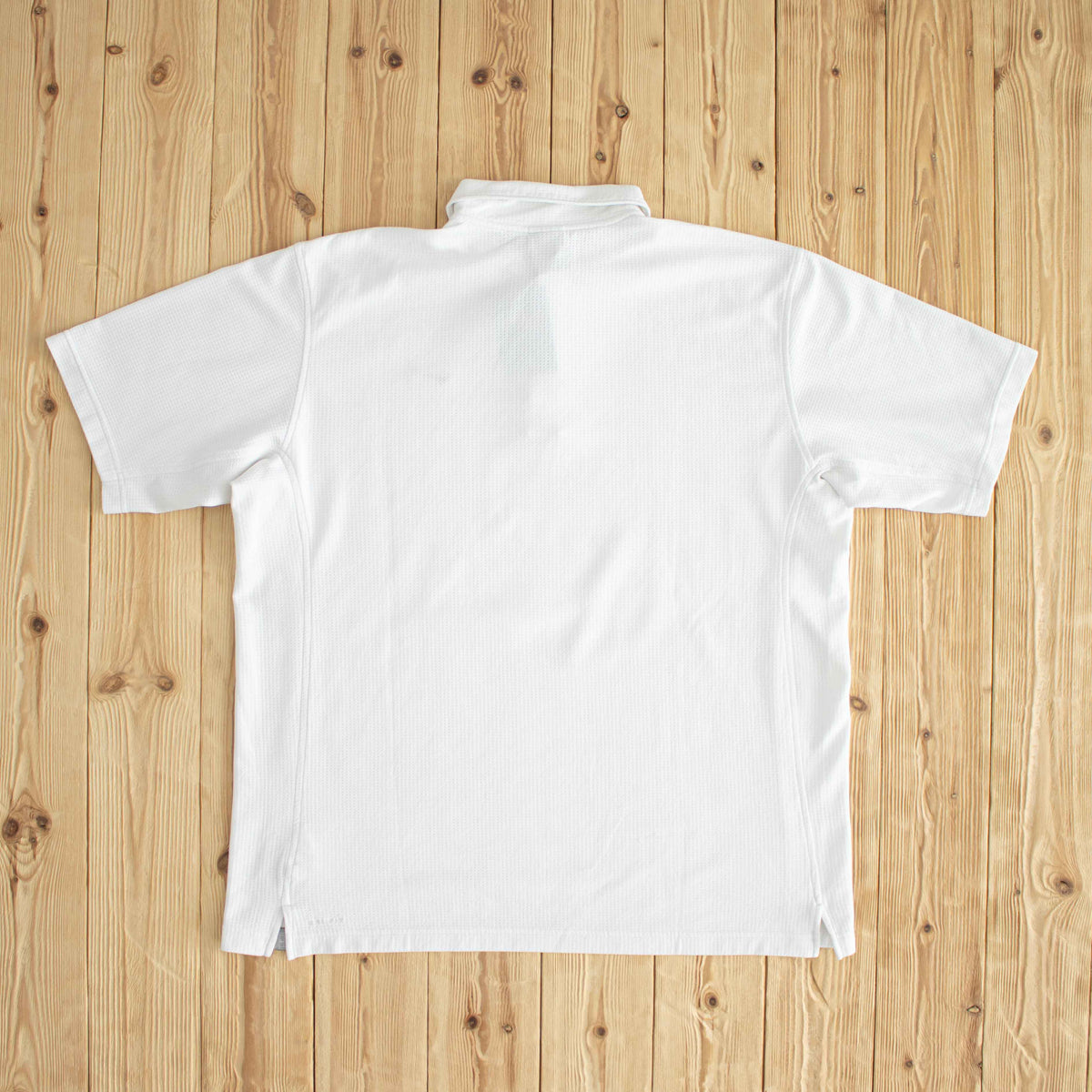 (L/XL) Nike Dri-Fit Vintage Embroidered Polo T-Shirt White