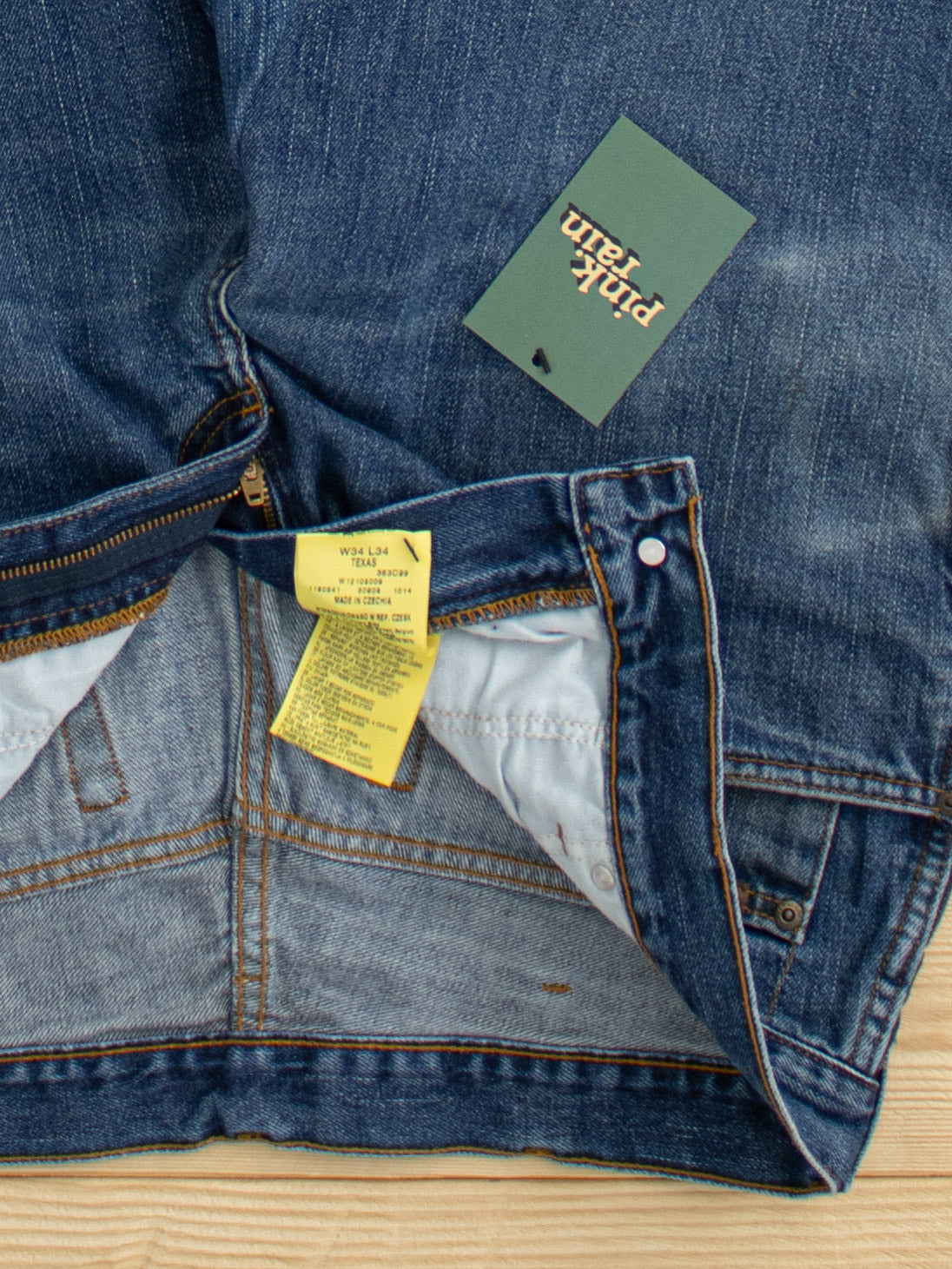(W34 L34) Reworked Vintage Wrangler Texas Jeans