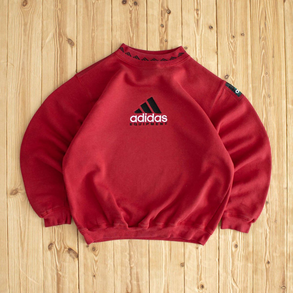 (S/M) Adidas Equipment Vintage Embroidered Sweatshirt Red