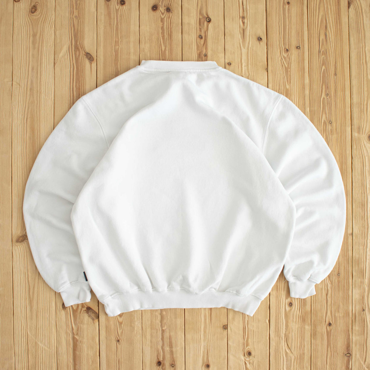 (M) Adidas Logo Vintage Embroidered Sweatshirt White