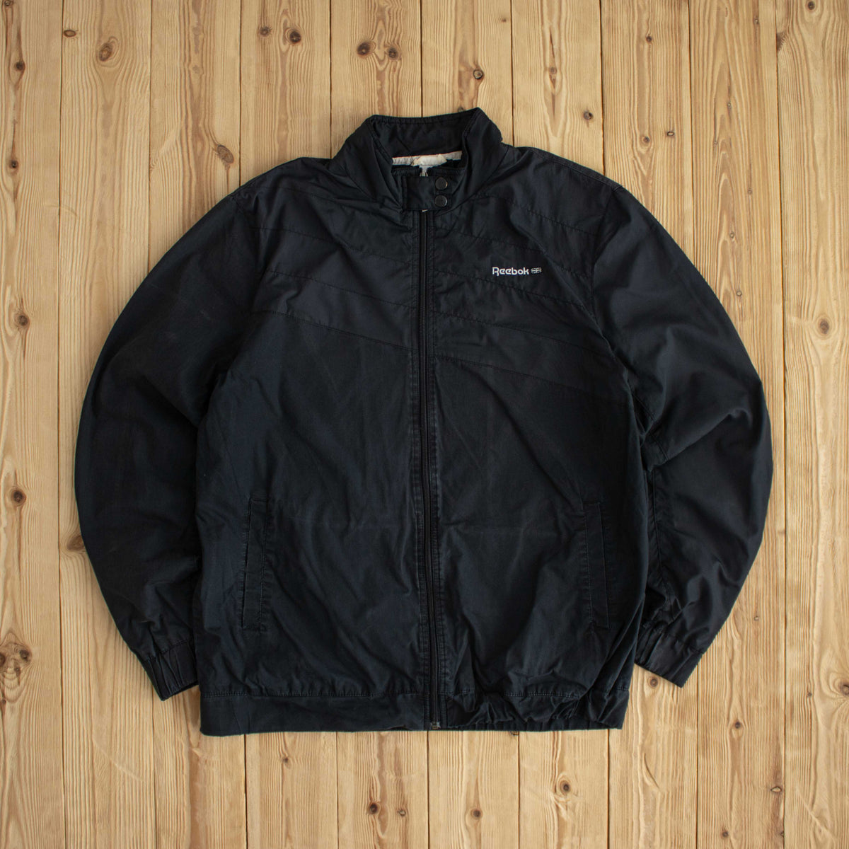 (L) Reebok Classic Vintage Embroidered Jacket Black