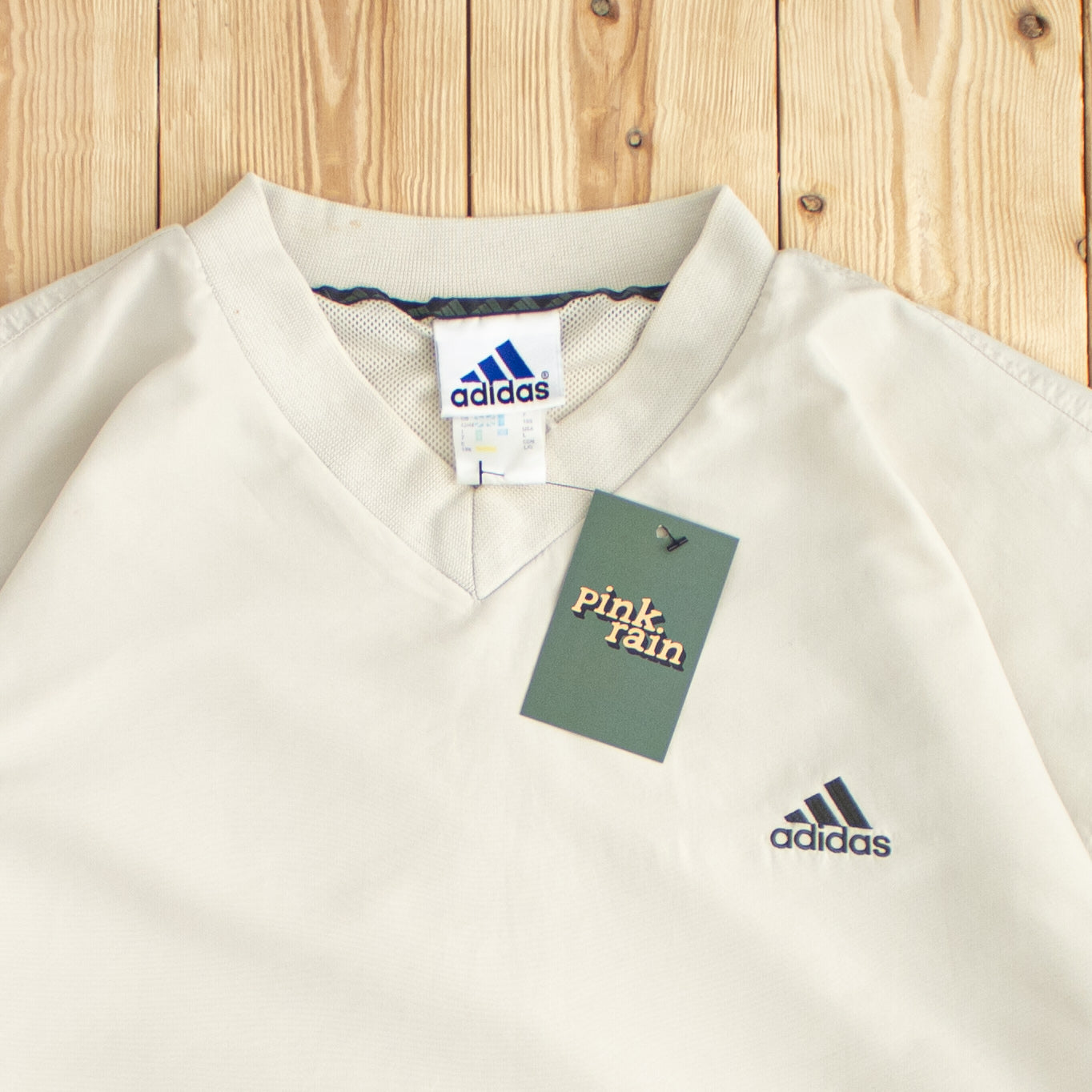 (L/XL) Vintage Adidas Essential Embroidered Windbreaker