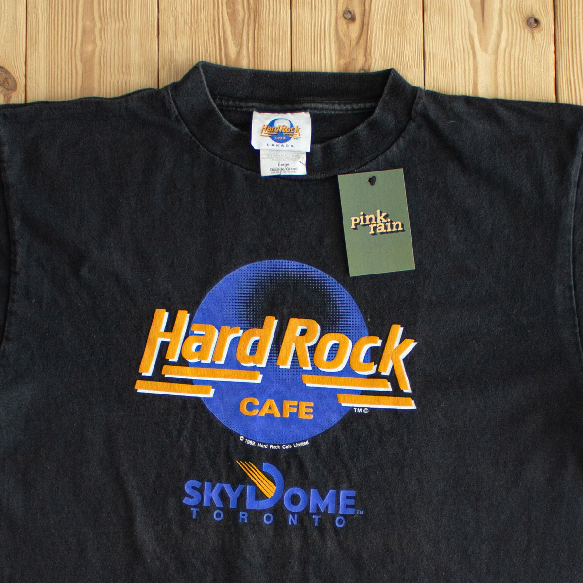 (M) 1989 Hard Rock Cafe Canada Vintage T-Shirt Black