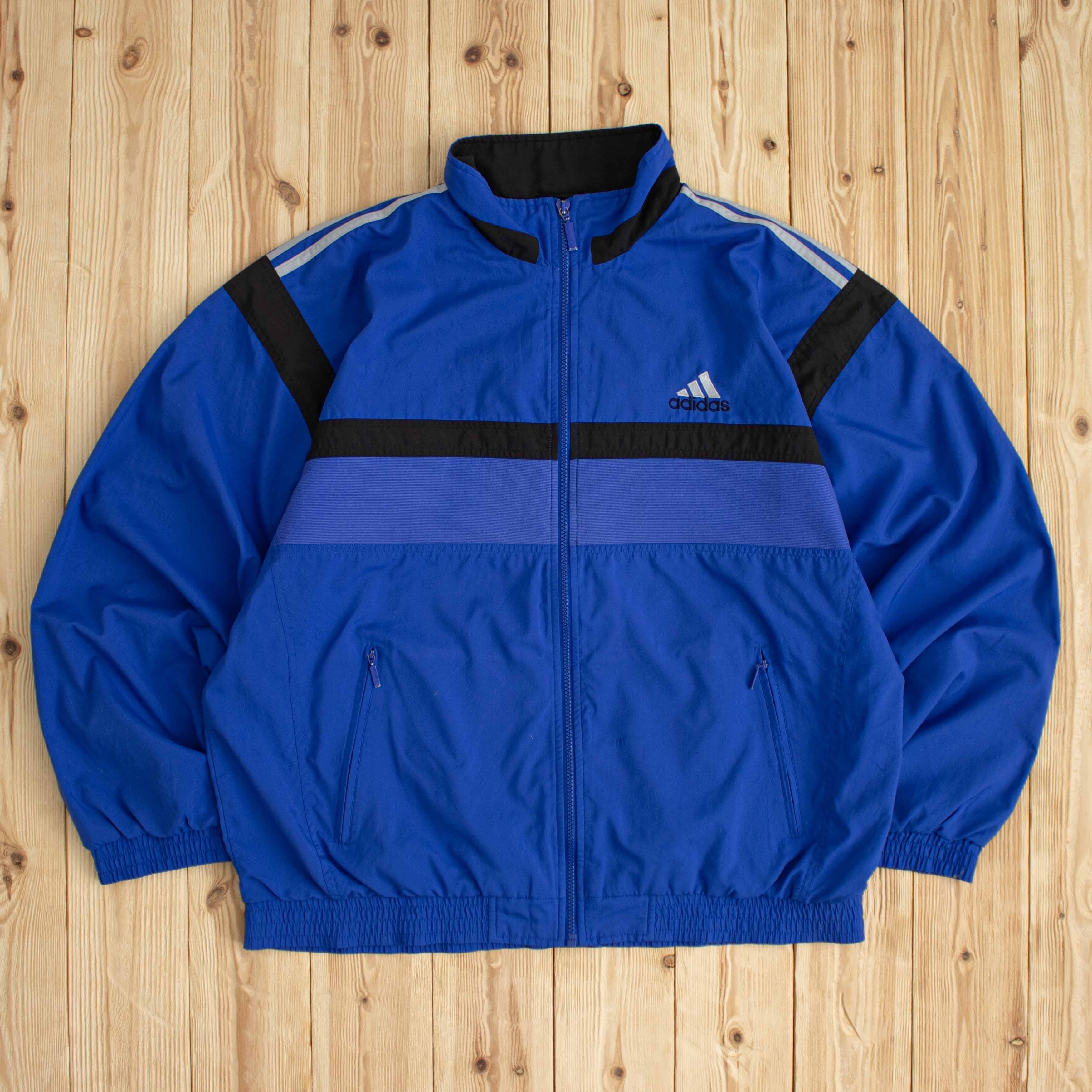 (L/XL) Vintage Adidas Logo Embroidered Jacket