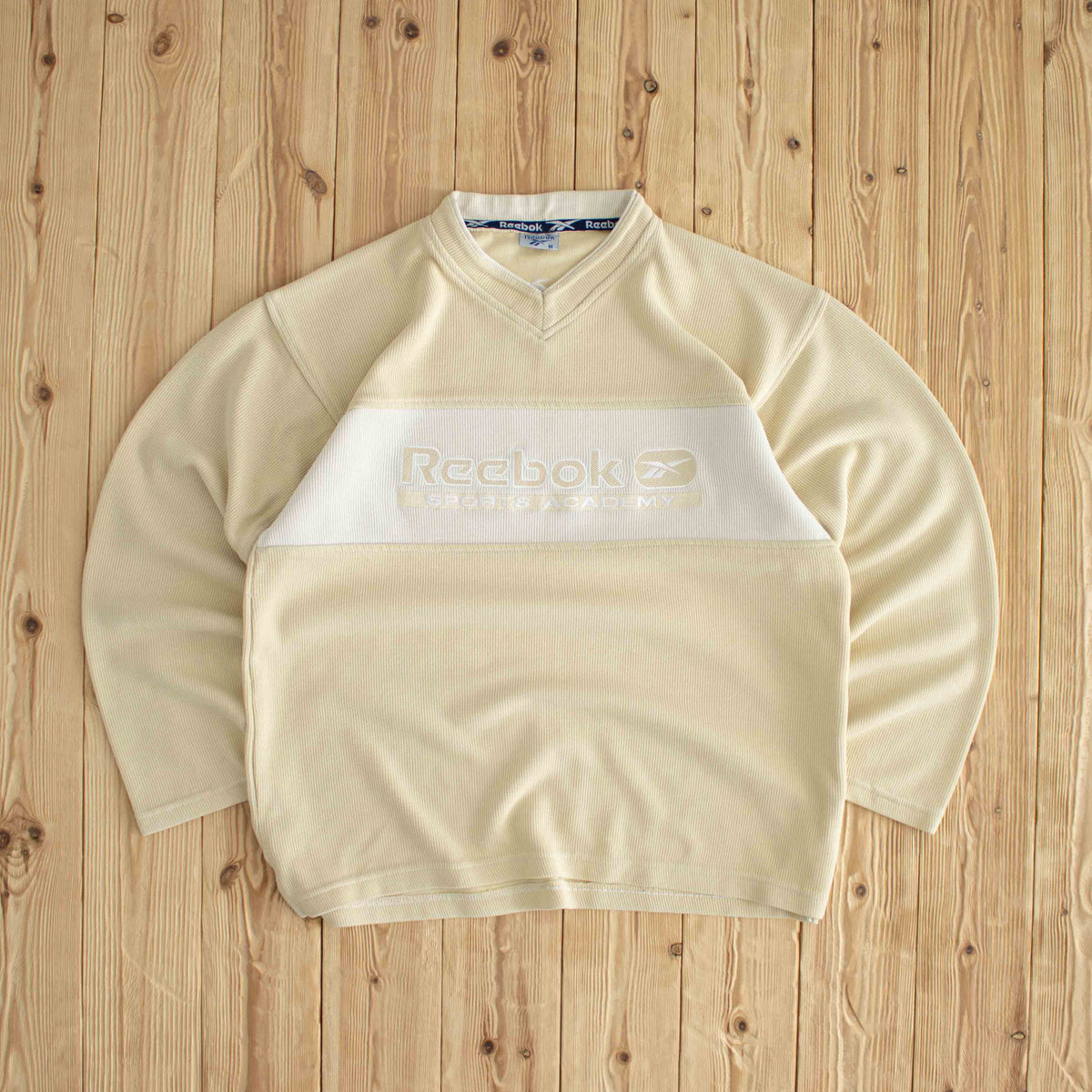 (M) Reebok Sports Academy Vintage Embroidered Sweatshirt Beige