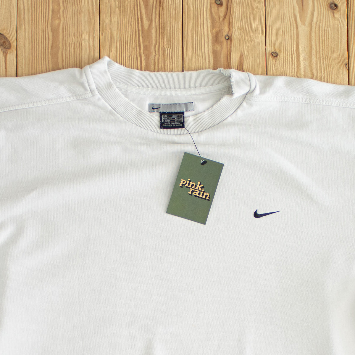 (L) Nike Vintage Essential Embroidered Sweatshirt White