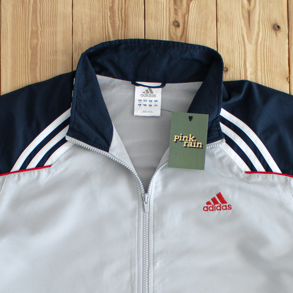 (XL) Adidas Vintage Essential Embroidered Jacket Gray