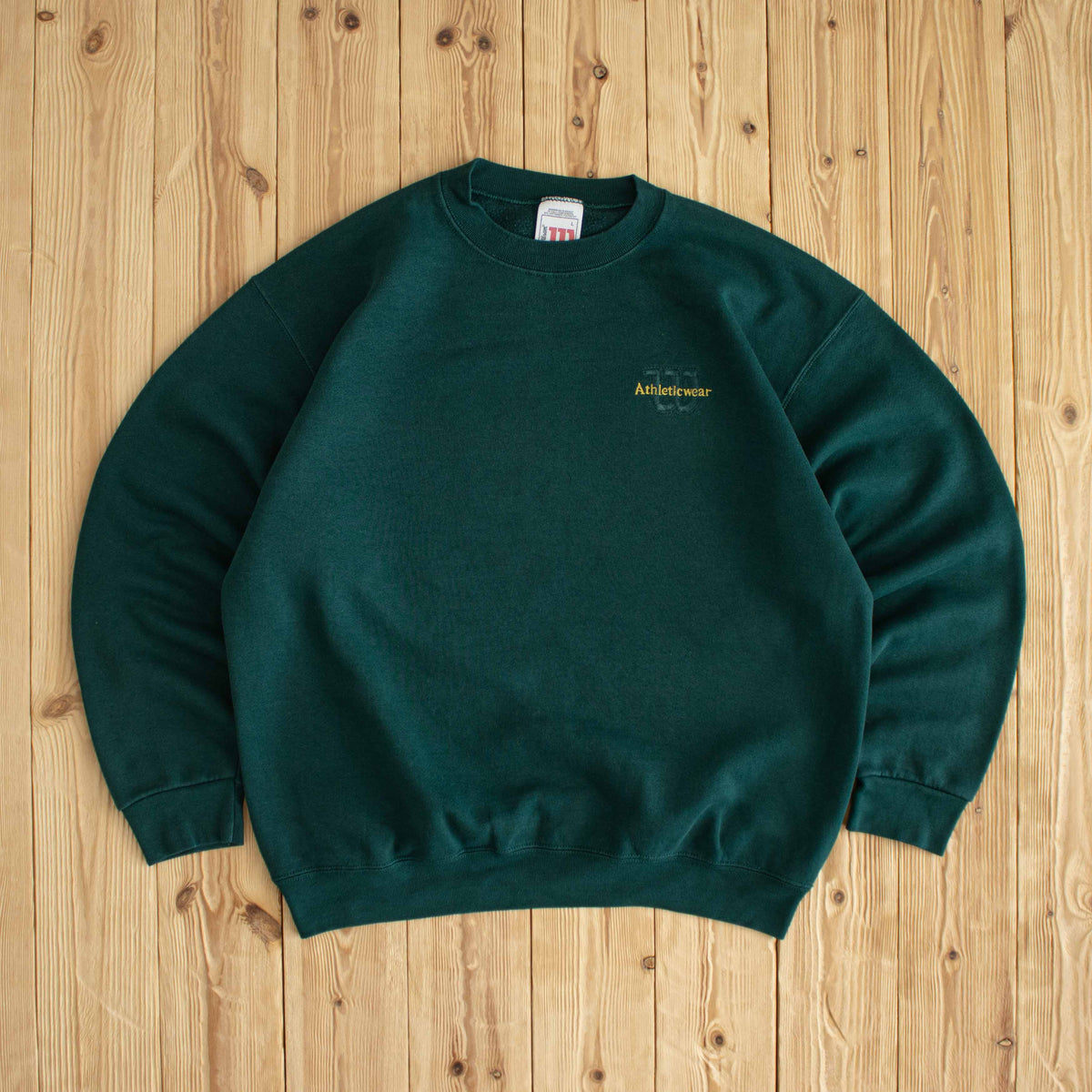 (M) Wilson Athletic Wear Vintage Embroidered Sweatshirt Green