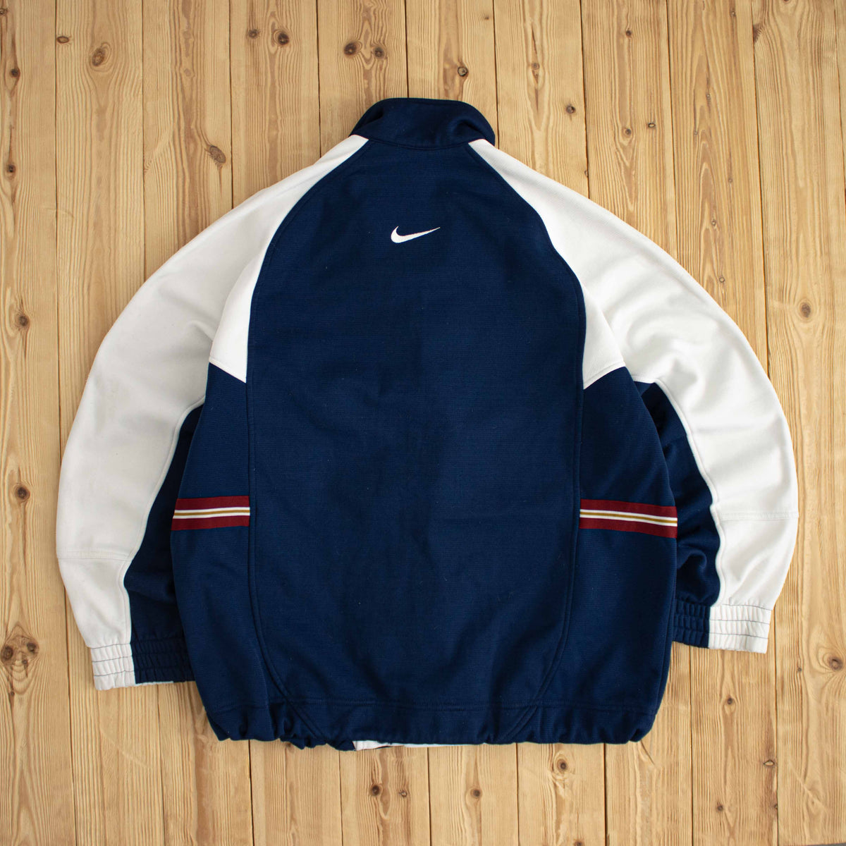 (L) Nike Sports Swoosh Vintage Embroidered Jacket Blue