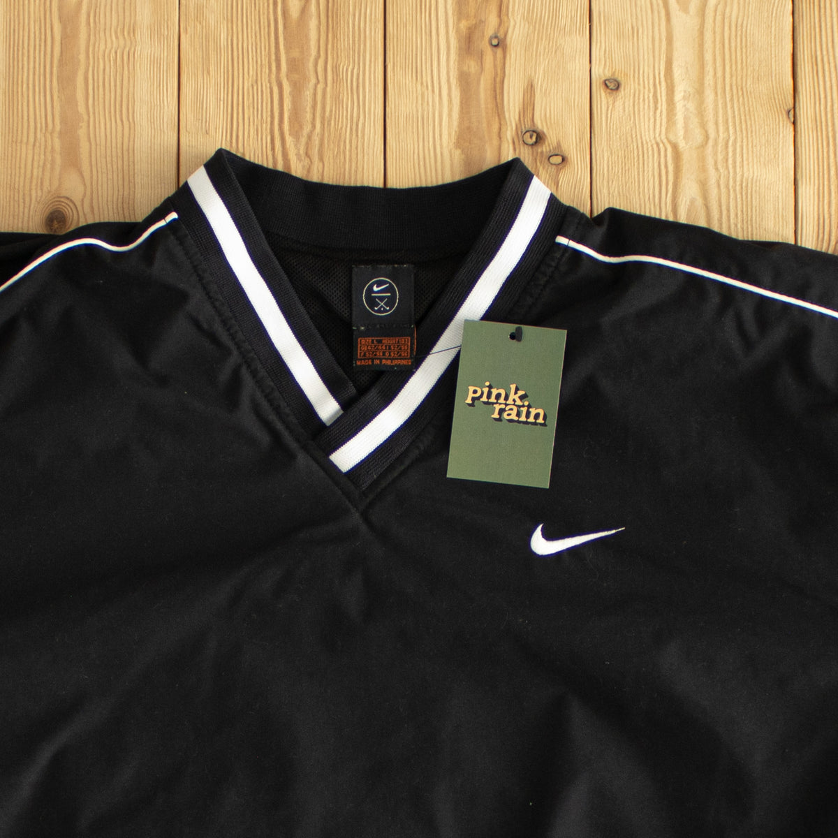 (L/XL) Nike Golf Vintage Essential Embroidered Windbreaker Black