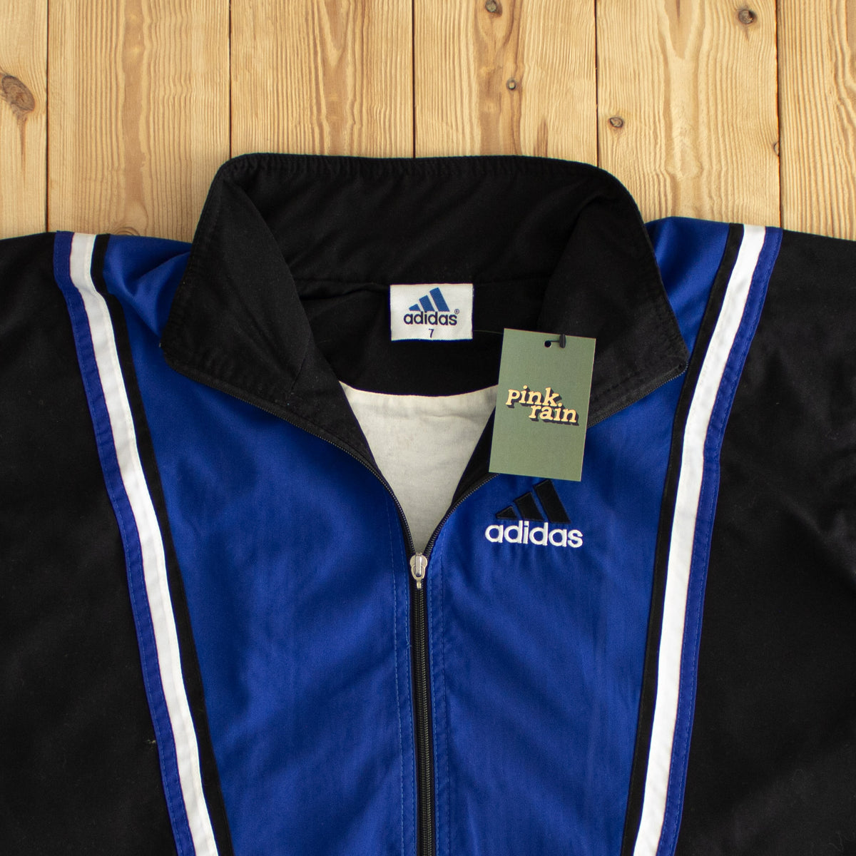 (M/L) Adidas Vintage Embroidered Jacket Black