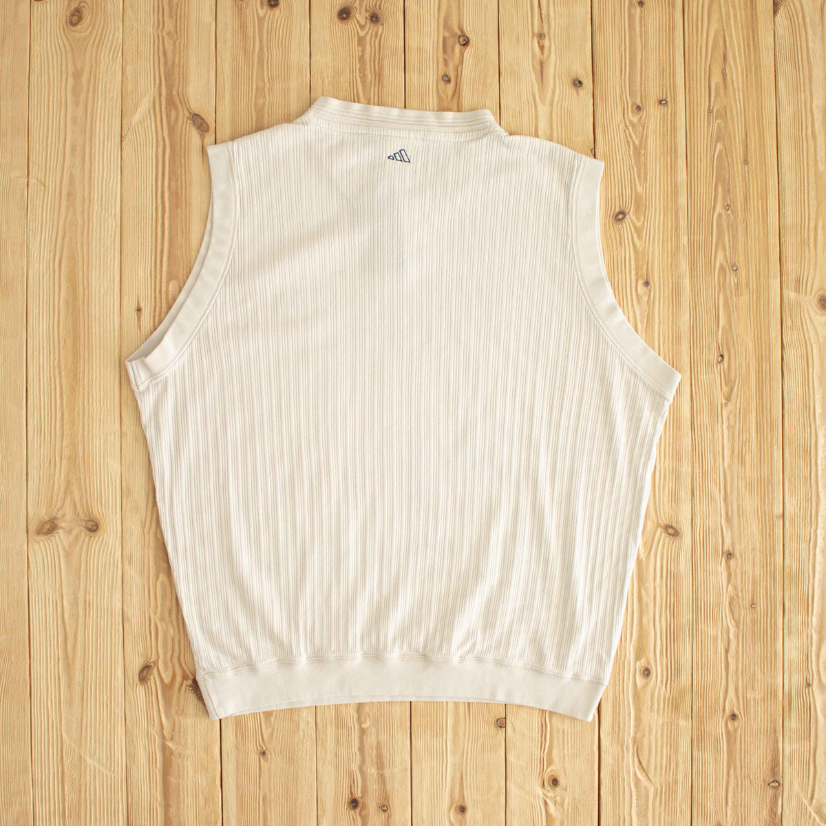 (L) Adidas Golf Vintage Embroidered Vest Beige