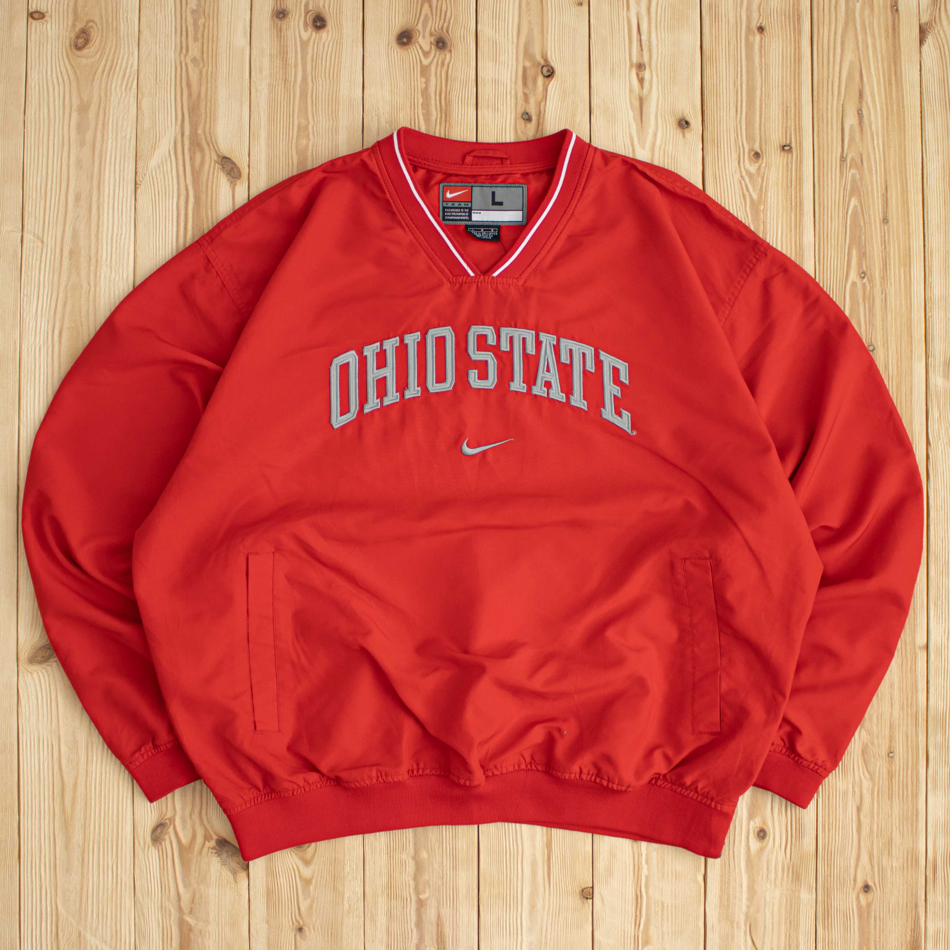(L) Vintage Nike Ohio State Embroidered Windbreaker