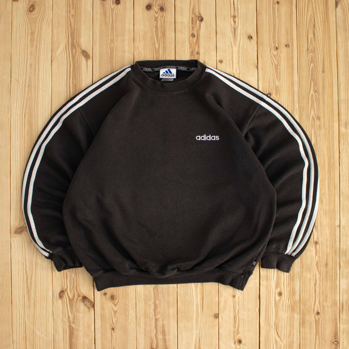 (M) Adidas Vintage Essential Embroidered Sweatshirt Black