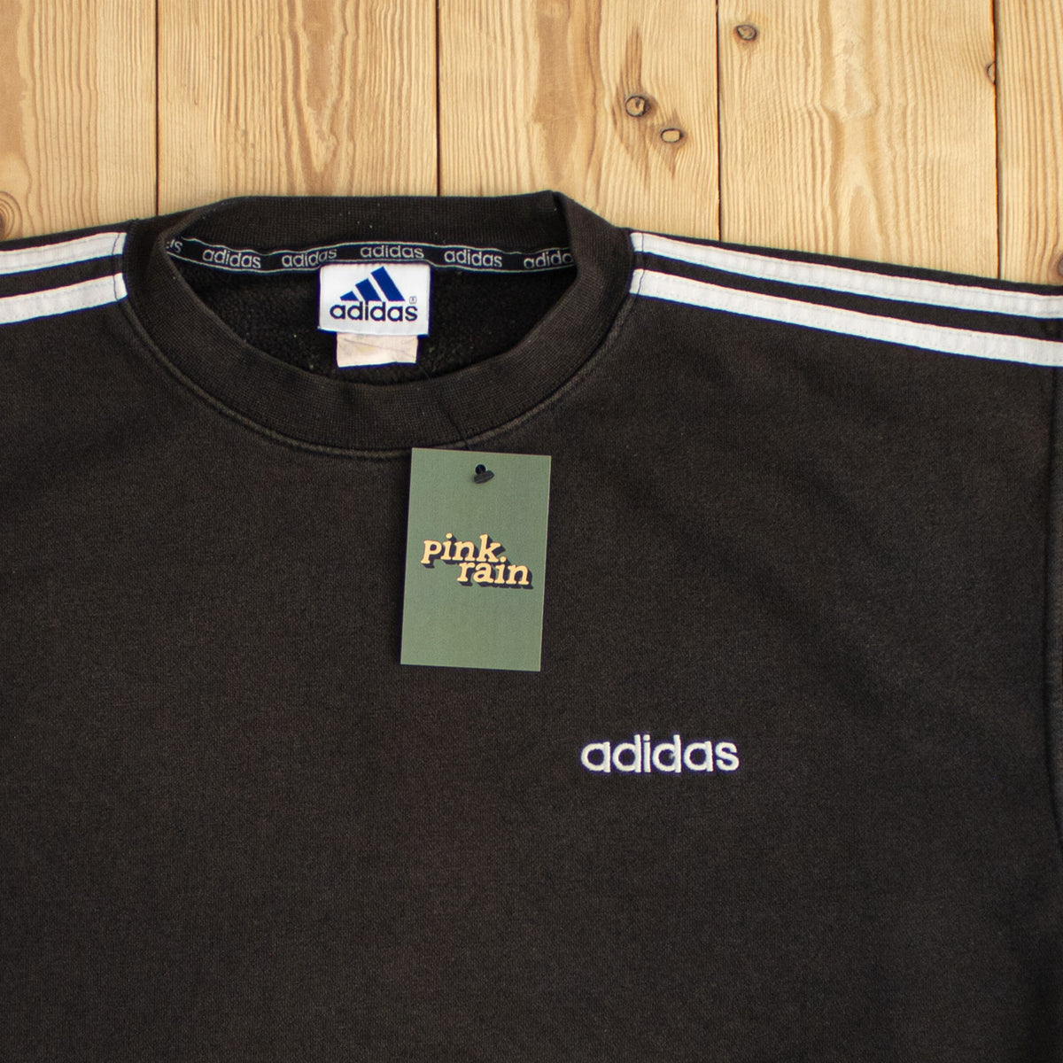 (M) Adidas Vintage Essential Embroidered Sweatshirt Black