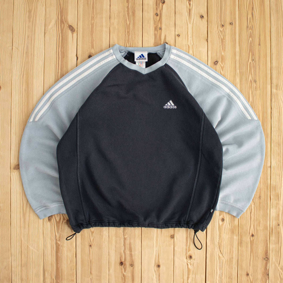 (M) Adidas Vintage Essential Embroidered Sweatshirt Blue