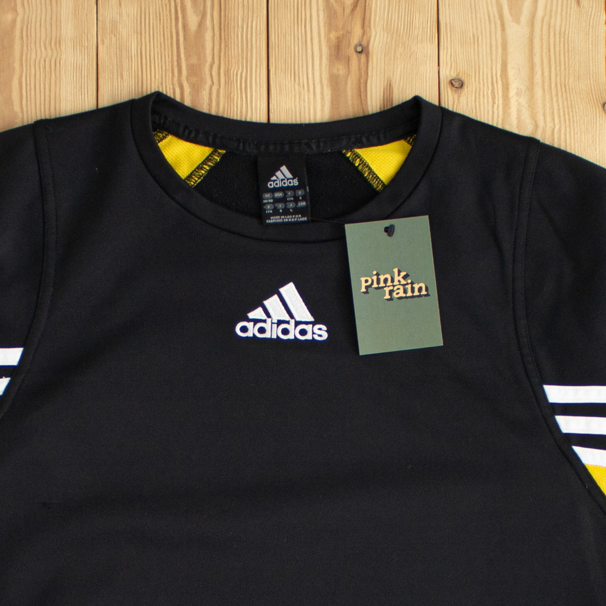 (M) Adidas Climawarm Center Logo Vintage Embroidered Light Top Black