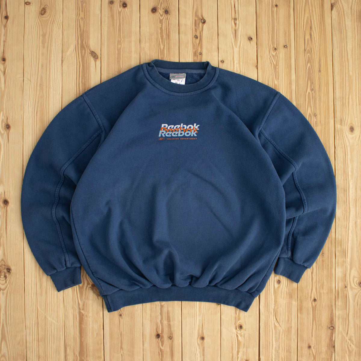 (L/XL) Reebok Training Department Vintage Sweatshirt Blue