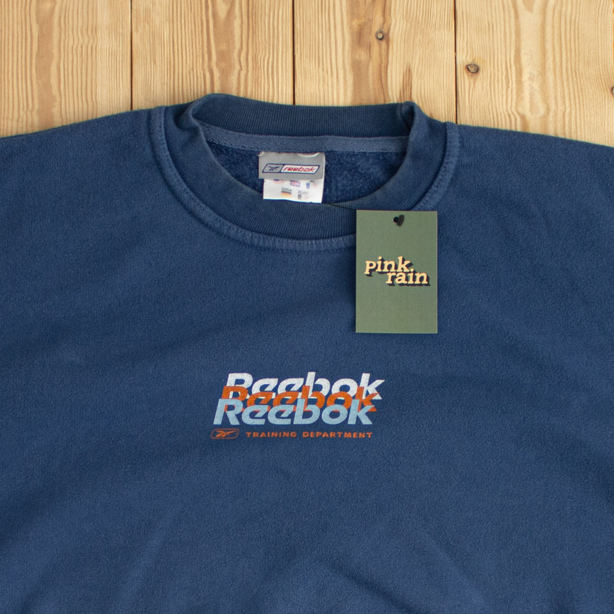 (L/XL) Reebok Training Department Vintage Sweatshirt Blue