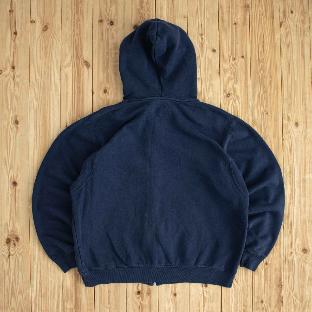 (L) Nike Vintage Essential Embroidered Full-Zip Hoodie Blue