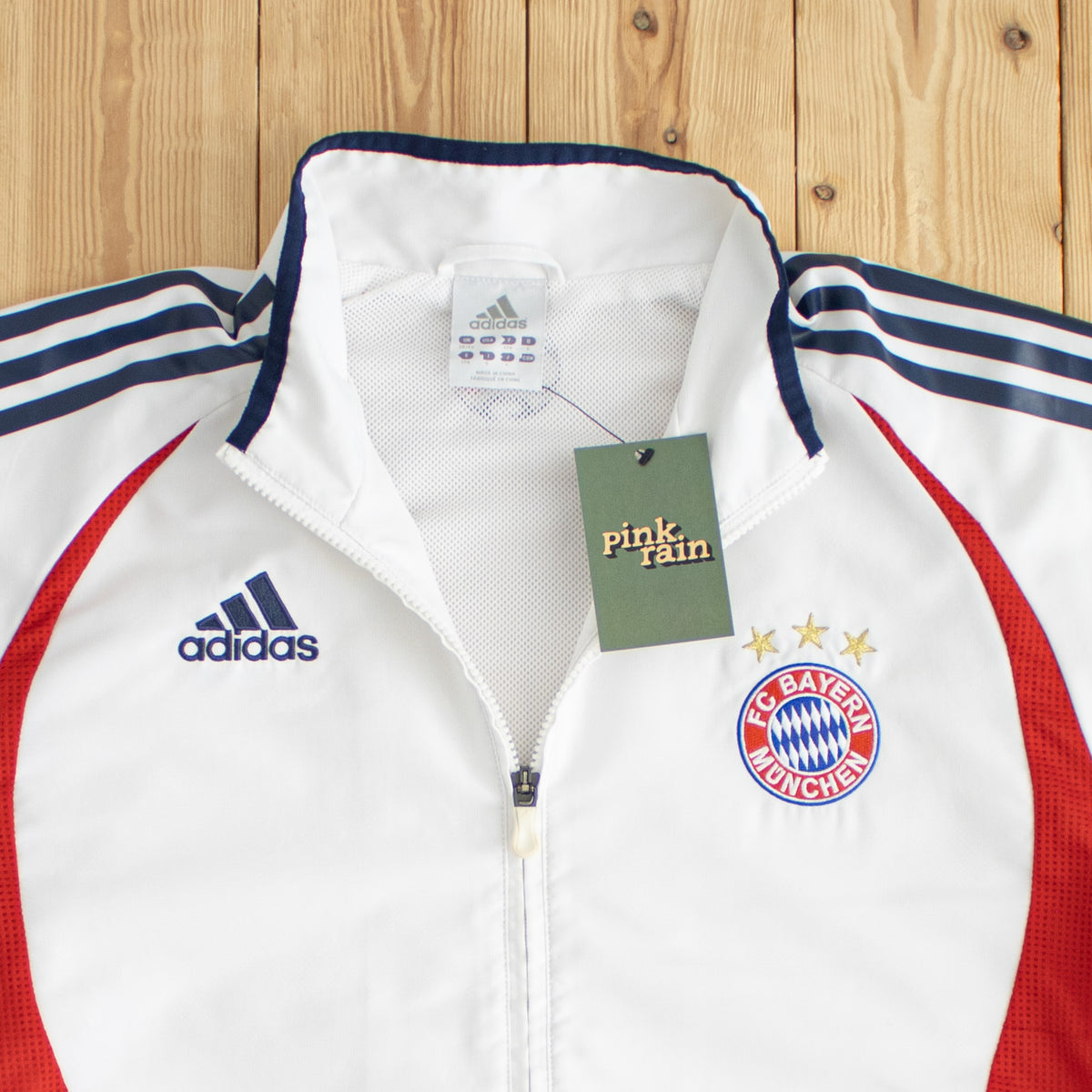 (M/L) Adidas F.C. Bayern MünchenVintage Embroidered Jacket White