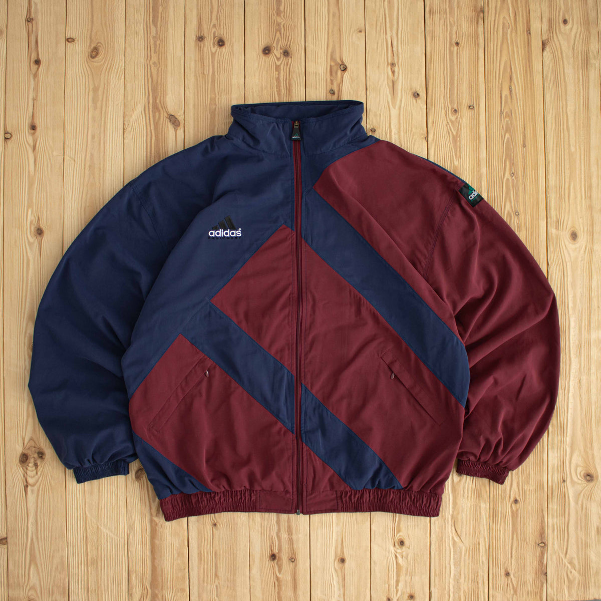 (XL) Adidas Equipment Vintage Embroidered Jacket Red Blue