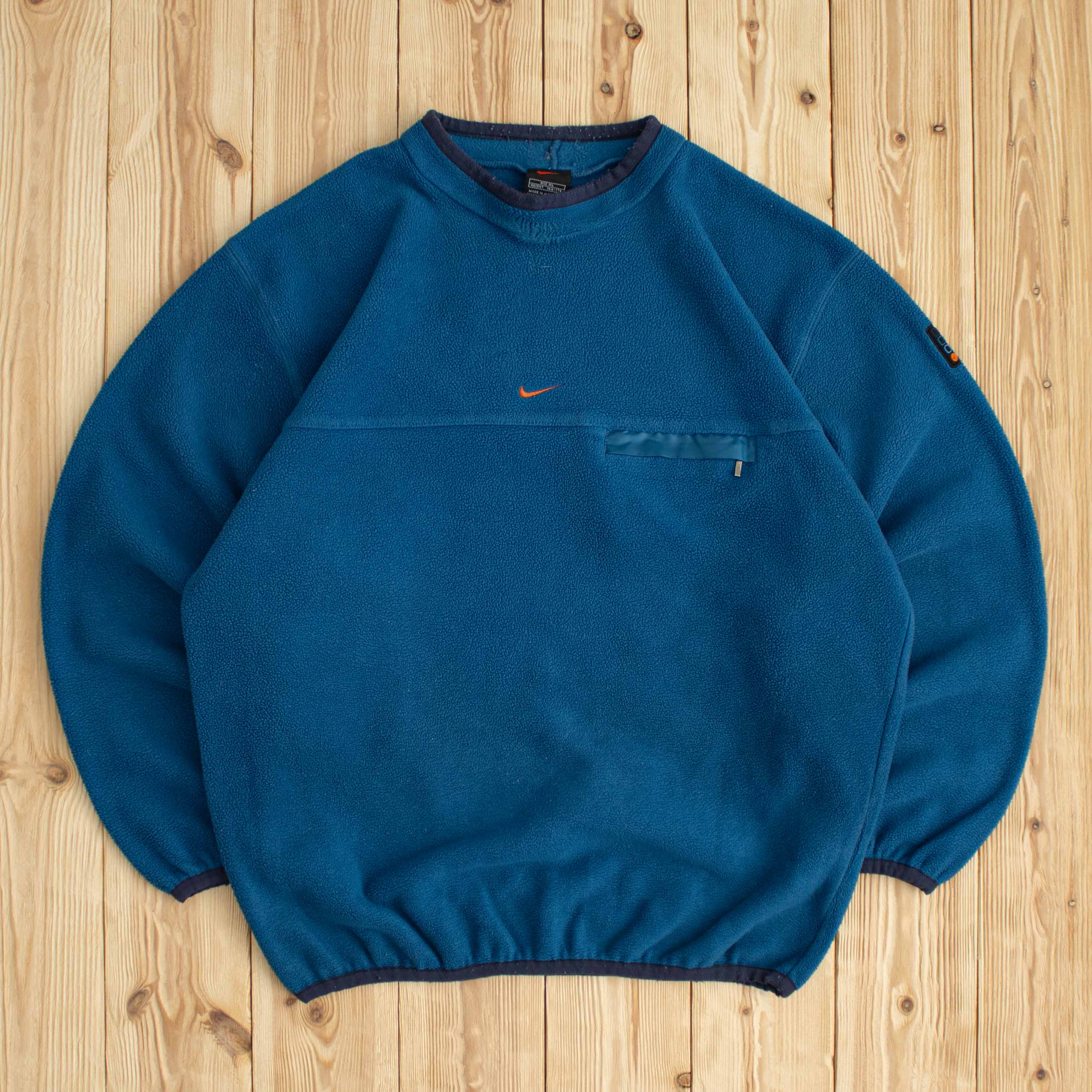 (S) Vintage Nike Swoosh Embroidered Fleece Sweatshirt